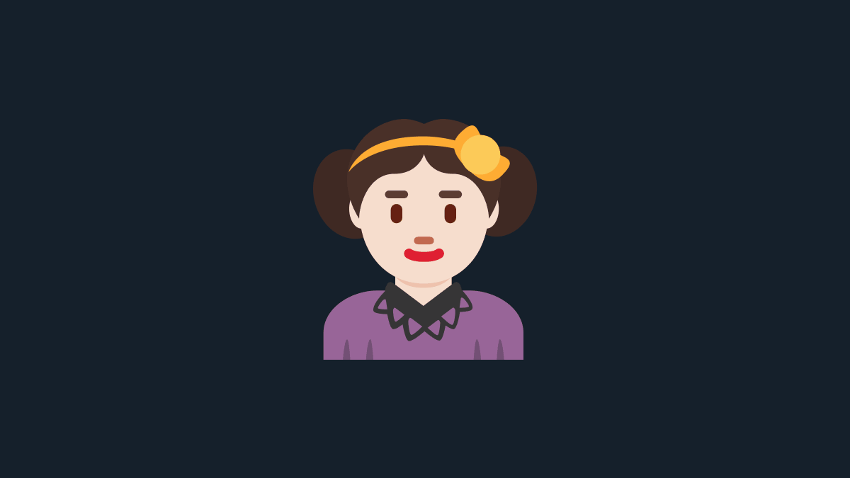 Progression of Ada Lovelace emoji design: animated showing increase of head to body ratio, colour changes for background compatibility, and addition of binary pattern in the background